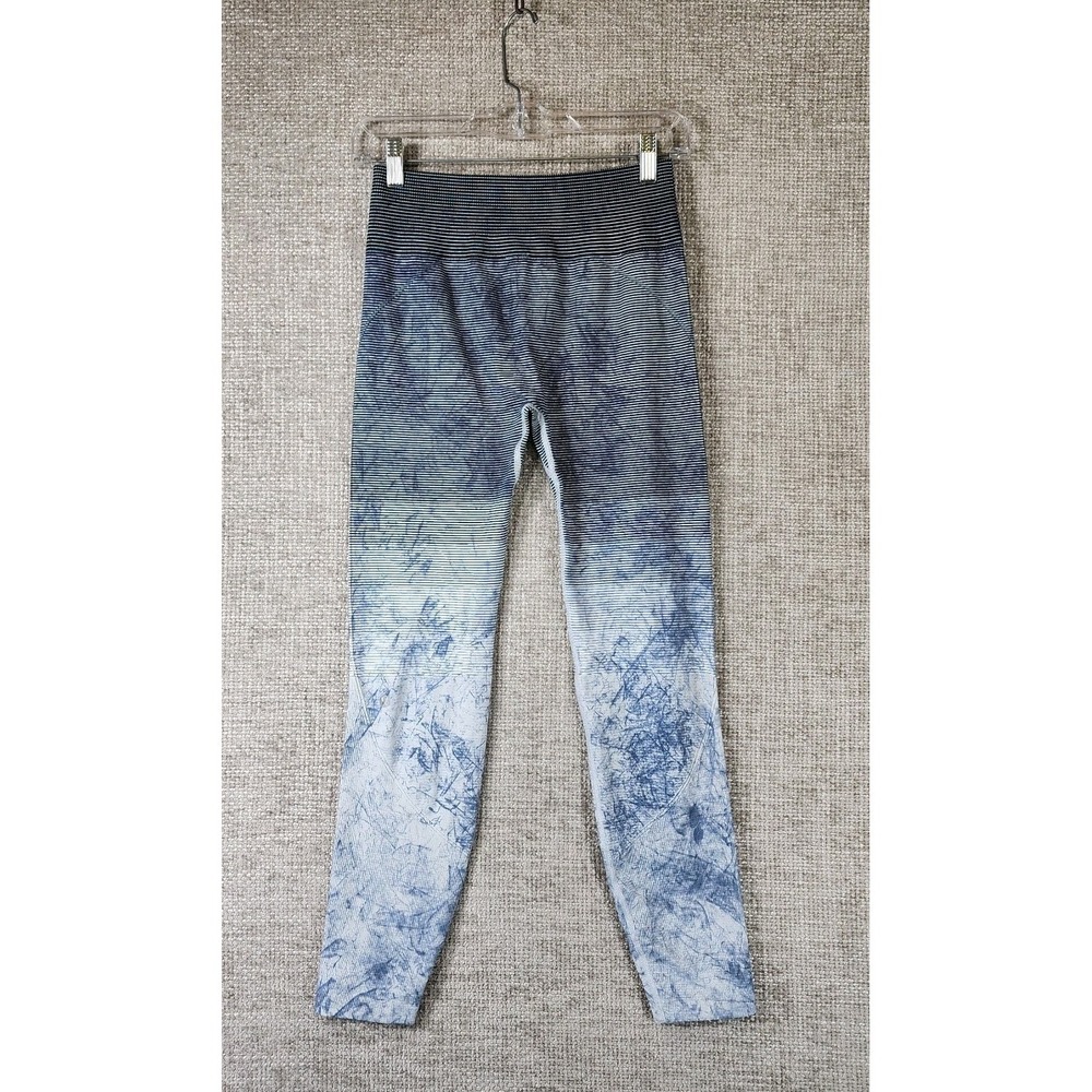 Lululemon Striped Crinkle Look Leggings‎ Womens *Medium (8-10) Blue 24x26 - Picture 8 of 12